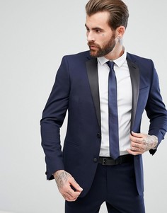 Темно-синий пиджак узкого кроя ASOS - Темно-синий