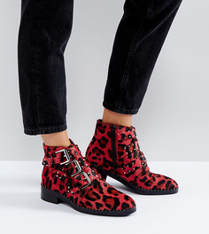 Кожаные ботильоны с заклепками ASOS ASHER - Мульти