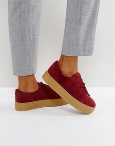 Замшевые кроссовки на шнуровке ASOS DAY LIGHT - Красный