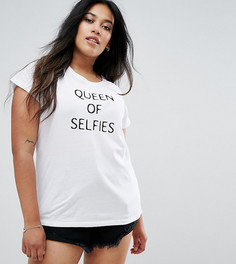 Футболка с принтом Queen Of Selfies NVME Plus - Белый
