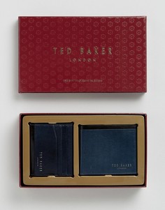 Подарочный набор с бумажником и кредитницей Ted Baker - Темно-синий