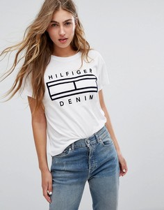 Футболка с логотипом Tommy Hilfiger Denim - Белый