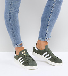 Кроссовки цвета хаки adidas Originals Campus - Зеленый