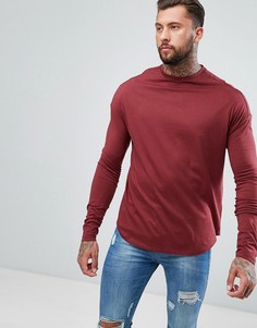 Оверсайз-лонгслив с узкими рукавами ASOS - Красный