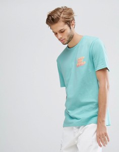 Свободная футболка с принтом I Wish You Would ASOS - Синий