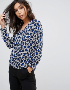 Блузка с леопардовым принтом Vero Moda - Белый
