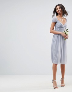Платье миди ASOS WEDDING - Серый