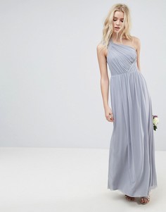 Платье макси на одно плечо ASOS WEDDING - Серый