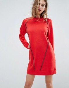Трикотажное оверсайз-платье с цепочкой ASOS - Красный