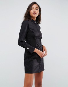 Платье-рубашка с пуговицами из искусственного жемчуга ASOS - Черный