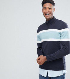 Темно-синий вязаный джемпер на молнии ASOS TALL - Темно-синий