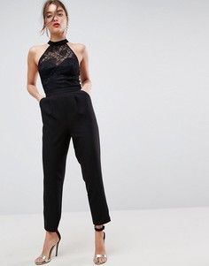 Комбинезон с кружевным верхом ASOS - Черный