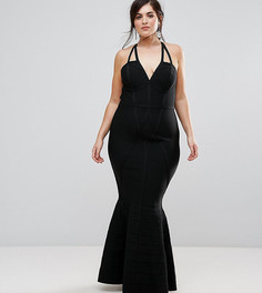 Бандажное платье макси ASOS CURVE Premium - Черный