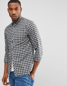 Рубашка узкого кроя в клетку Jack &amp; Jones Core - Черный