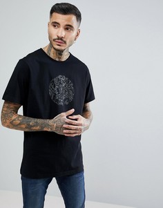 Черная футболка с логотипом пейсли Pretty Green - Черный