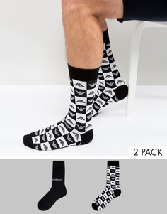 2 пары низких спортивных носков Armani - Черный