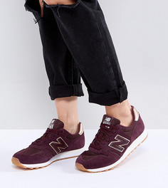 Кроссовки с бордовой и золотистой отделкой New Balance 373 - Красный