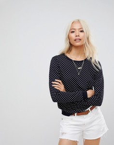 Вязаный джемпер со звездным узором Maison Scotch - Черный