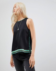 Майка с блестками Maison Scotch - Бежевый