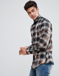 Фланелевая рубашка с выбеленным эффектом Jack &amp; Jones Originals - Черный