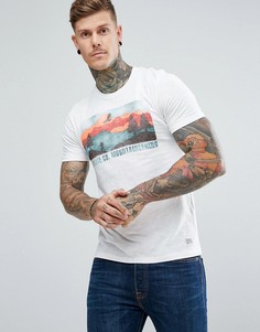Футболка узкого кроя с принтом в винтажном стиле Jack &amp; Jones Vintage - Белый