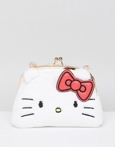 Сумка через плечо из искусственного меха Hello Kitty X ASOS - Белый