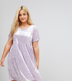 Свободное платье из мятого бархата Alice &amp; You - Фиолетовый