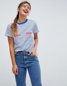 Футболка с принтом Oui Non ASOS - Белый