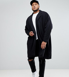 Супердлинная трикотажная куртка оверсайз ASOS PLUS - Черный