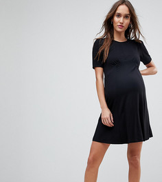 Чайное платье мини ASOS Maternity Ultimate - Черный