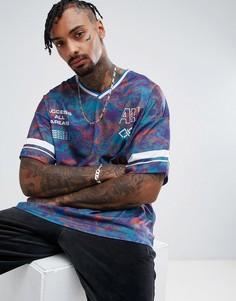 Оверсайз-футболка с мраморным принтом ASOS - Мульти