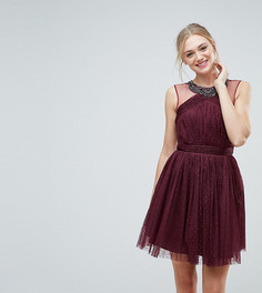 Короткое приталенное платье для выпускного с отделкой Little Mistress Tall - Красный