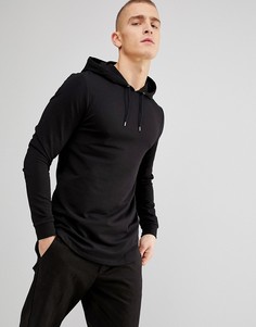 Худи обтягивающего кроя ASOS - Черный