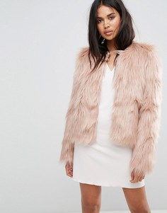 Короткая пушистая куртка Ivyrevel - Розовый