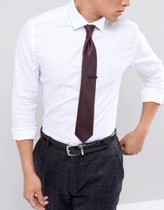 Подарочный набор с галстуком и зажимом для галстука Jack &amp; Jones - Красный