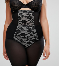 Моделирующие шорты с кружевными вставками New Look Curve - Черный