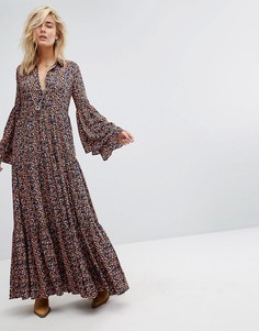 Свободное платье макси Free People - Мульти