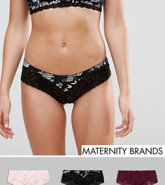 Набор из 3 кружевных трусов New Look Maternity - Фиолетовый