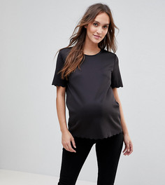 Топ с короткими рукавами New Look Maternity - Черный
