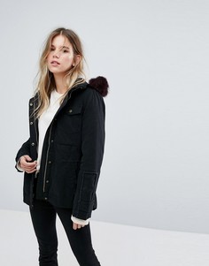 Куртка с капюшоном из овечьей шерсти Ugg - Черный