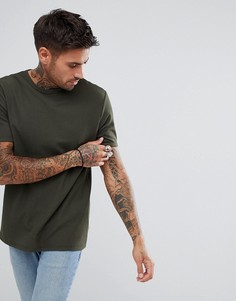 Обтягивающая футболка цвета хаки River Island - Зеленый