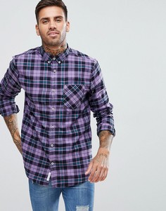 Фиолетовая рубашка в клетку River Island - Фиолетовый