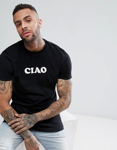 Футболка с принтом Ciao ASOS - Черный
