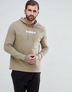 Худи с принтом римских цифр ASOS - Бежевый