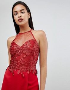 Кружевной укороченный топ River Island - Красный