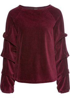Бархатистая футболка (темно-бордовый) Bonprix