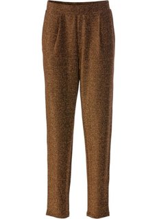 Трикотажные брюки с люрексом (бронзовый/черный) Bonprix