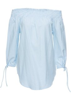 Блузка (белый/нежно-голубой в полоску) Bonprix