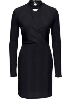 Трикотажное платье с чокером (черный) Bonprix