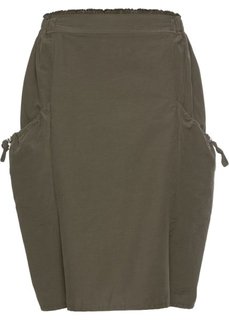 Юбка с карманами (темно-оливковый) Bonprix